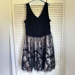 Navy and gold Dress Barn Collection cocktail dress